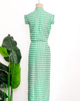 Riddle Houndstooth Skirt Set - Green/Black-White