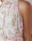 Elysees Shirt Dress - Pink Toile