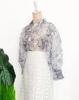 Snowflake Eyelet A-line Skirt