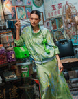 Fern Forest Silk Skirt