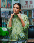 Fern Forest Silk Windbreaker