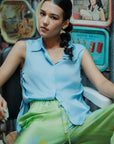 Blue Skies Tie Top