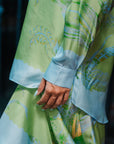 Fern Forest Silk Shirt - Green / Lilac