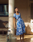 Calypso Midi Dress - Blue Tropics