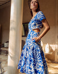 Calypso Midi Dress - Blue Tropics
