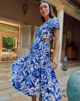 Calypso Midi Dress - Blue Tropics