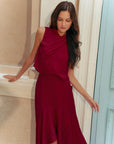 Selah Hi-Low Maxi Dress - Fuchsia / Wine (Pre-order)