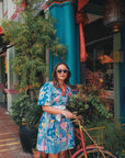 SG60 Batik Joy Obi Dress - Batik/ Black