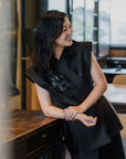 Black Swan Silk Wrap Top (Limited Edition)