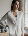 Jade Jacket - Off White / Navy