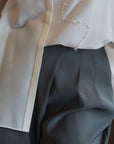 Origami Tailored Pants - Beige / Olive