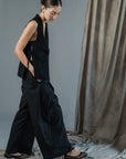 Hikari Beaded Vest - Black / White PREORDER