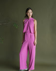 Jess Jumpsuit - Pink Lilac / Cream & Black / Cobalt
