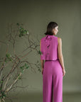 Jess Jumpsuit - Pink Lilac / Cream & Black / Cobalt