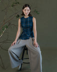 Gara Asymetrical Top - Gingham / Stripes BACKORDER