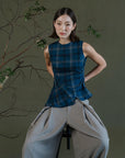 Gara Asymetrical Top - Gingham / Stripes BACKORDER