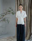 Sana Beaded Cinchable Shirt BACKORDER