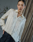 Kin Embossed Silk Shirt