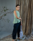 Gara Asymetrical Top - Gingham / Stripes BACKORDER