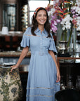 TMP x DOT Monogram Shirt Dress - Orange / Chambray