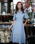 TMP x DOT Monogram Shirt Dress - Orange / Chambray