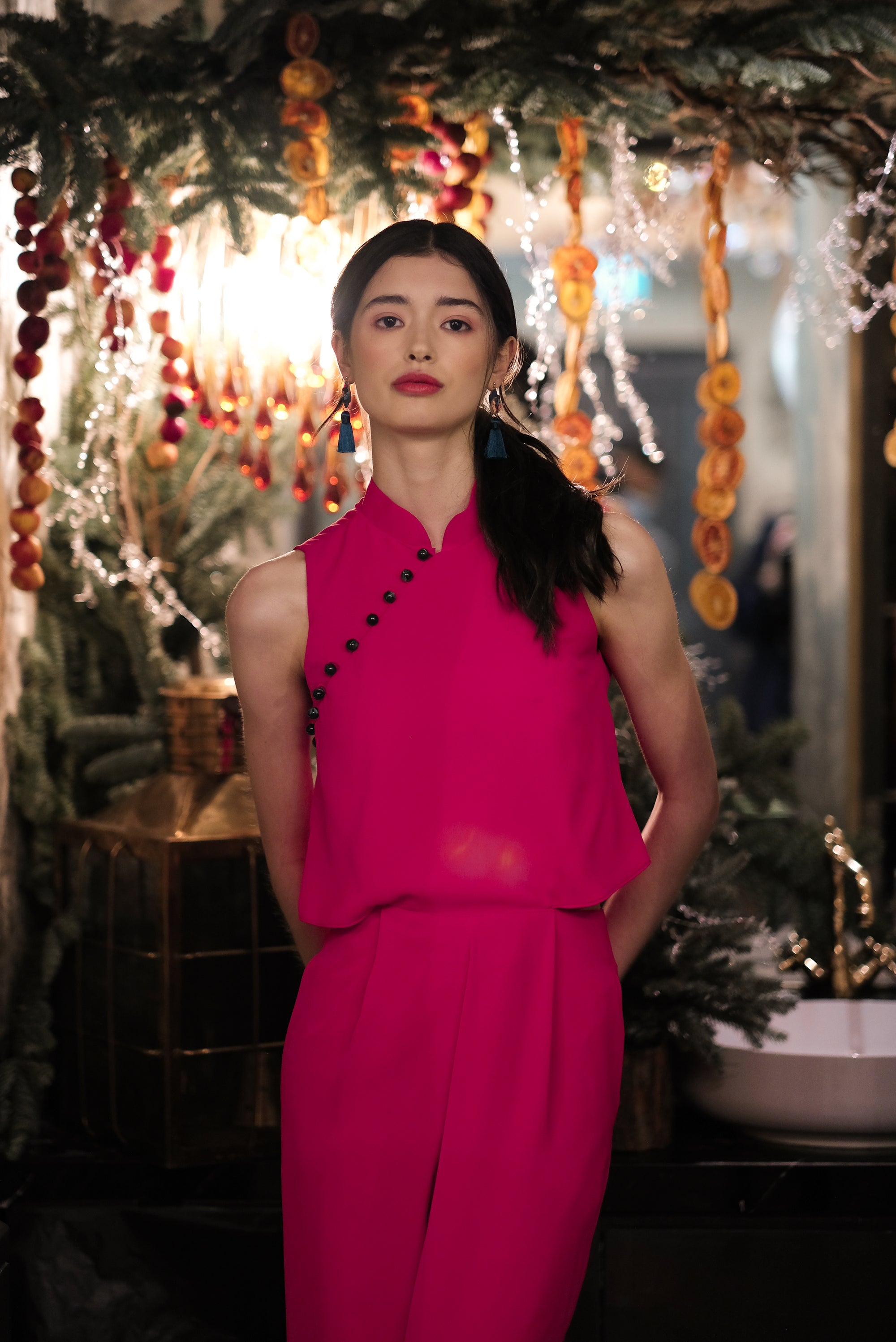 Jess Jumpsuit - Cobalt / Fuchsia