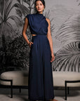 Leilani Maxi Jumpsuit - Red / Navy