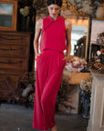 Jess Jumpsuit - Pink Lilac / Cream & Black / Cobalt