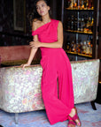 Palazzo Flare Pants - Forest Green / Fuchsia / Black ( Pre-order )