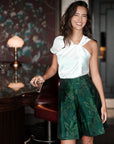 Silky Knot Top - Gold / White