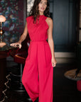Leilani Maxi Jumpsuit - Red / Navy
