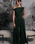 Palazzo Flare Pants - Forest Green / Fuchsia / Black ( Pre-order )