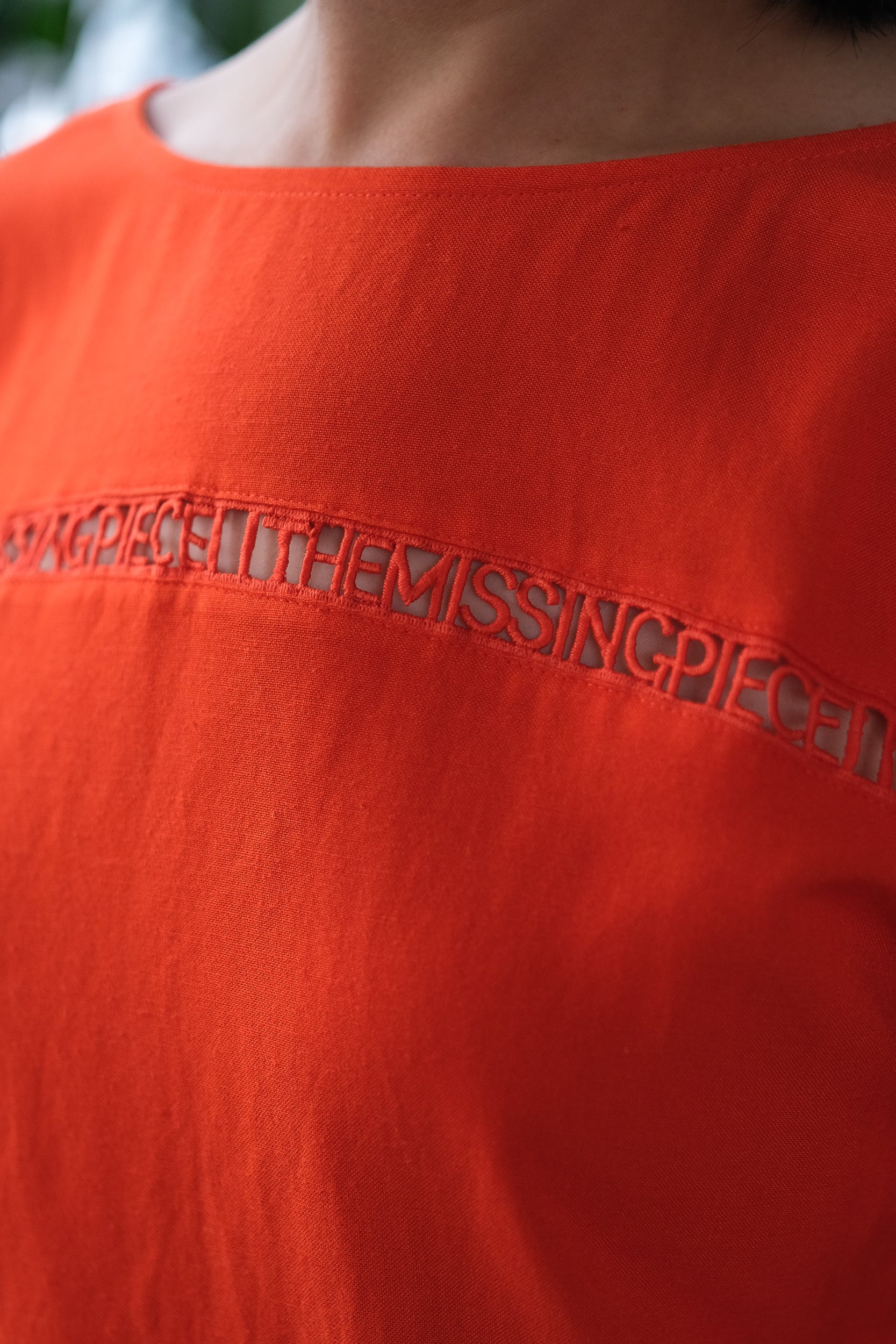 TMP x DOT Monogram Reversible Shift - White / Orange / Chambray