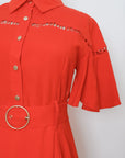 TMP x DOT Monogram Shirt Dress - Orange / Chambray