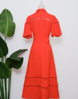 TMP x DOT Monogram Shirt Dress - Orange / Chambray