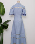 TMP x DOT Monogram Shirt Dress - Orange / Chambray