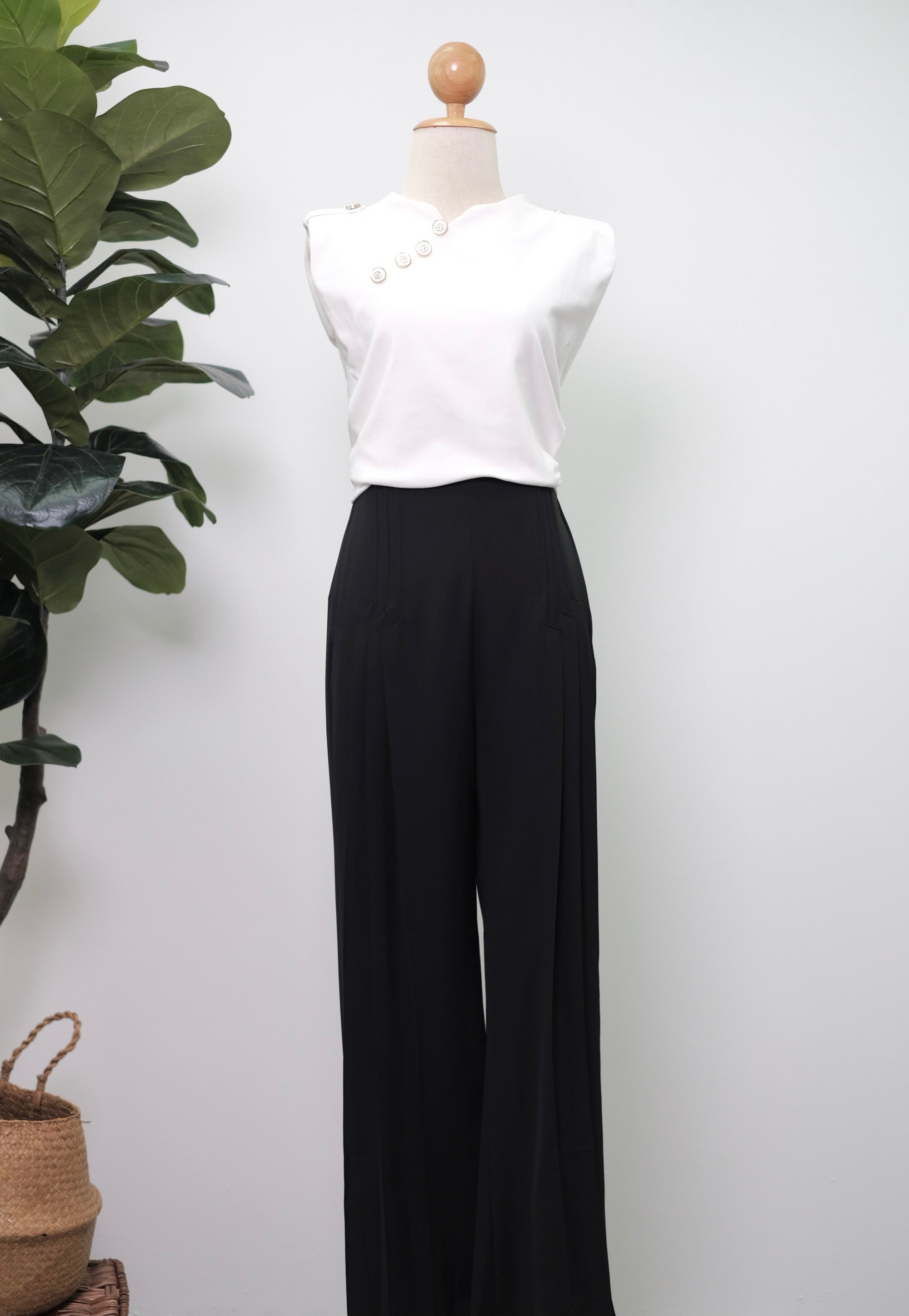 Penelope Pleated Pants - Cobalt
