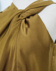 Silky Knot Top - Gold / White