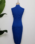 Liv Convertible Sleeves Cheongsam - Red / Blue
