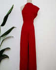Leilani Maxi Jumpsuit - Red / Navy