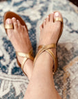 Diana Gold Sandals