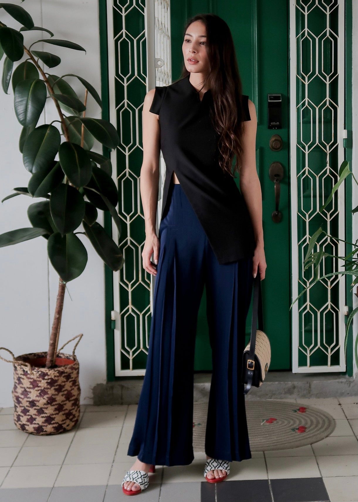 Selena Top - Black / Chartreuse ( Pre-order )