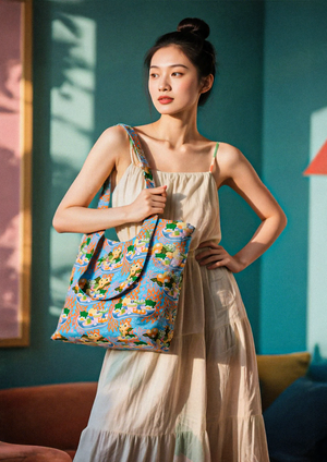 Local Delights - Canvas Tote Bag with Small AirPod Pouch