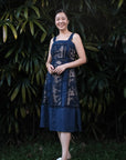 Adele Lace Dress - White / Navy