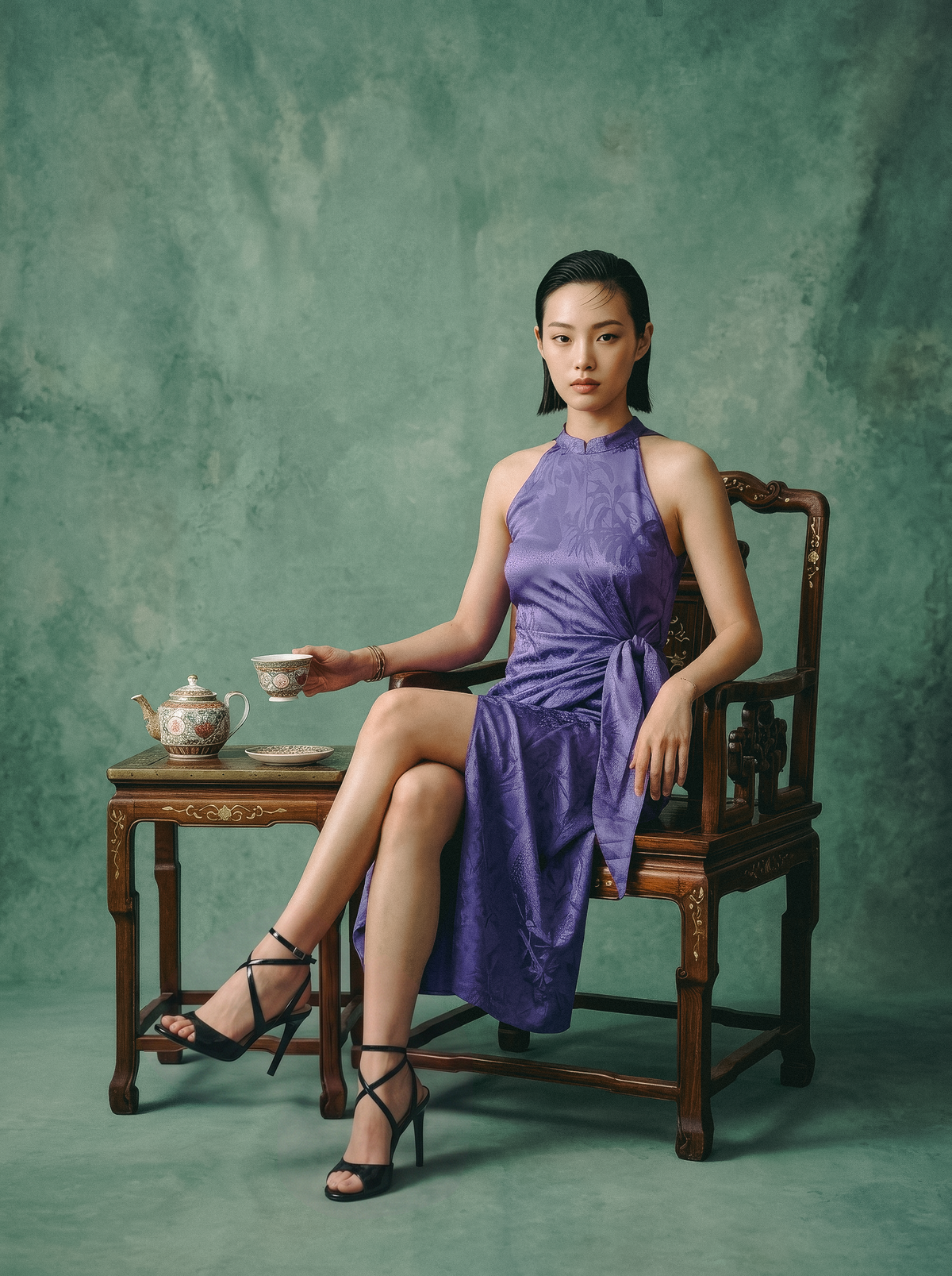 Seri Sarong Cheongsam- Royal Purple