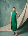 Seri Sarong Cheongsam- Emerald Damask