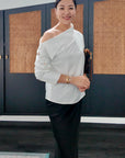 Blanc Asymmetrical Shirt