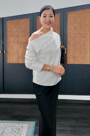Blanc Asymmetrical Shirt (BACKORDER)