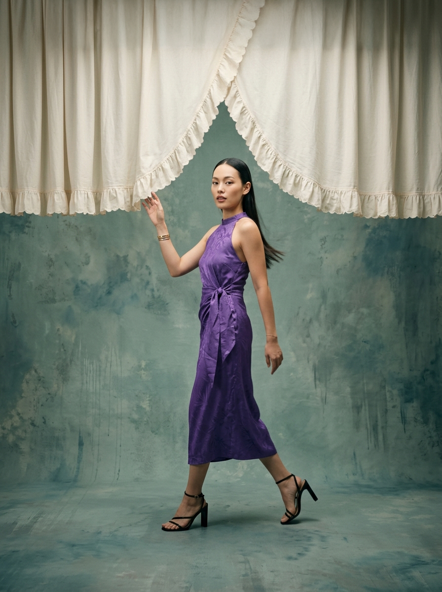Seri Sarong Cheongsam- Royal Purple