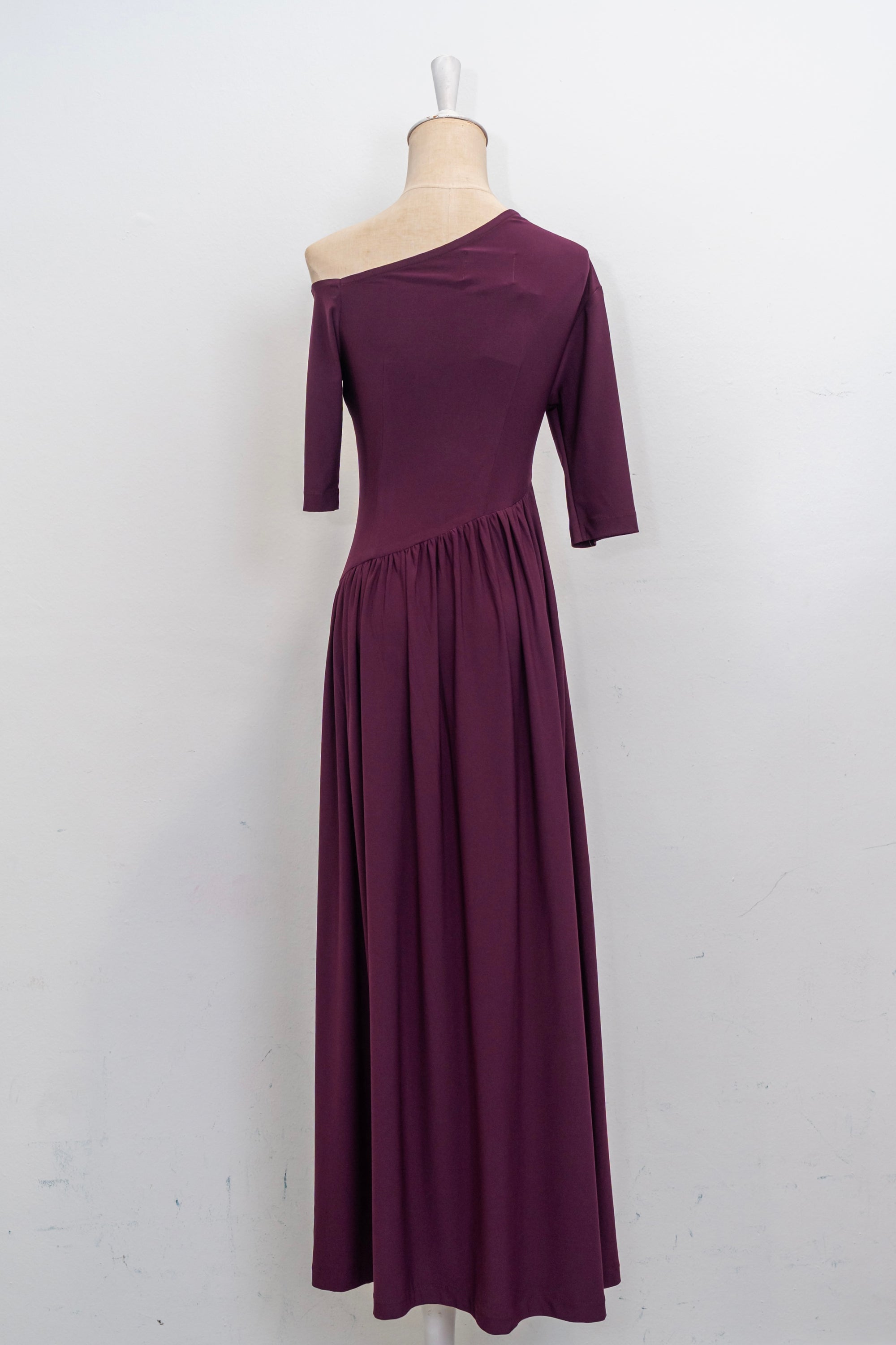 Maia Asymmetrical Maxi Dress - Black / Purple